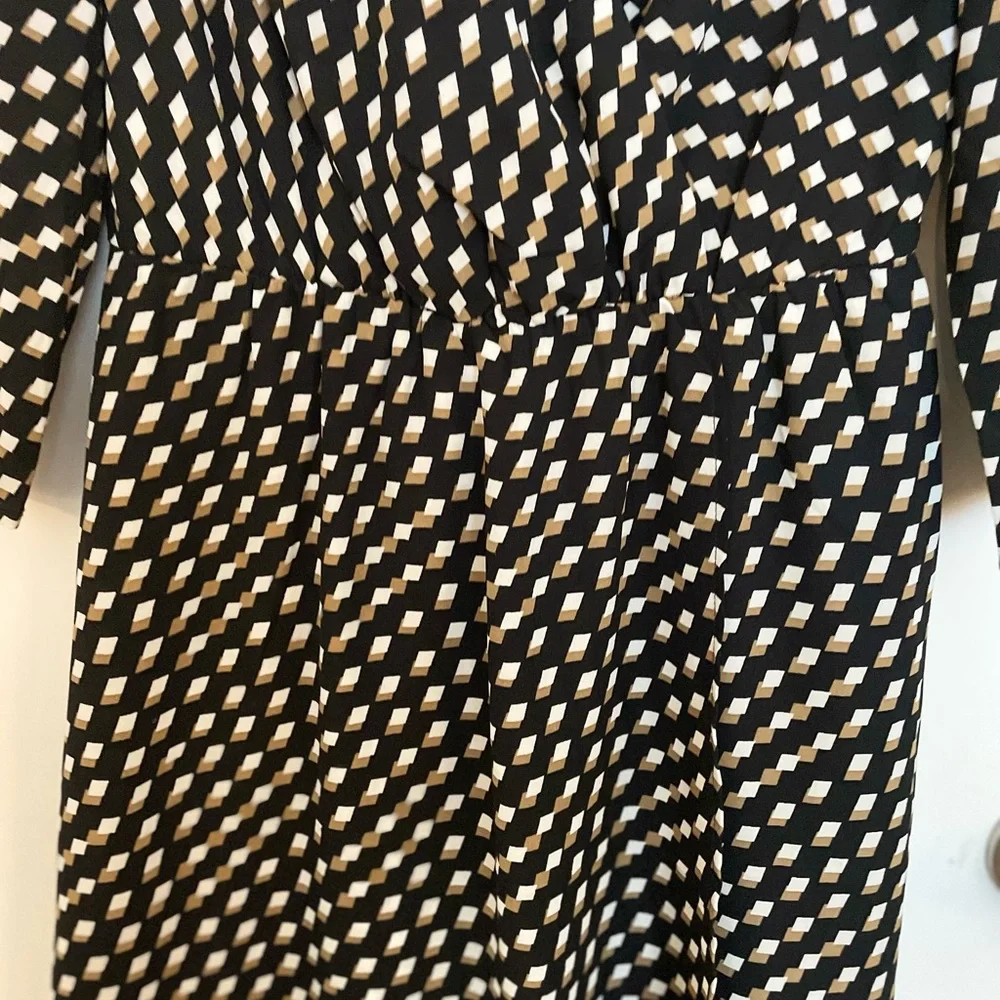 The Limited Geometric A-Line 3/4 Sleeve Women’s Dress - Size XS - Picture 3 of 12
